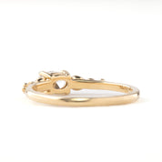 Estel Fleur Low Profile Ring, 0.40ct Oval Brilliant Cut Diamond