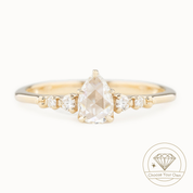 Estel Fleur Pear Cut Diamond Ring
