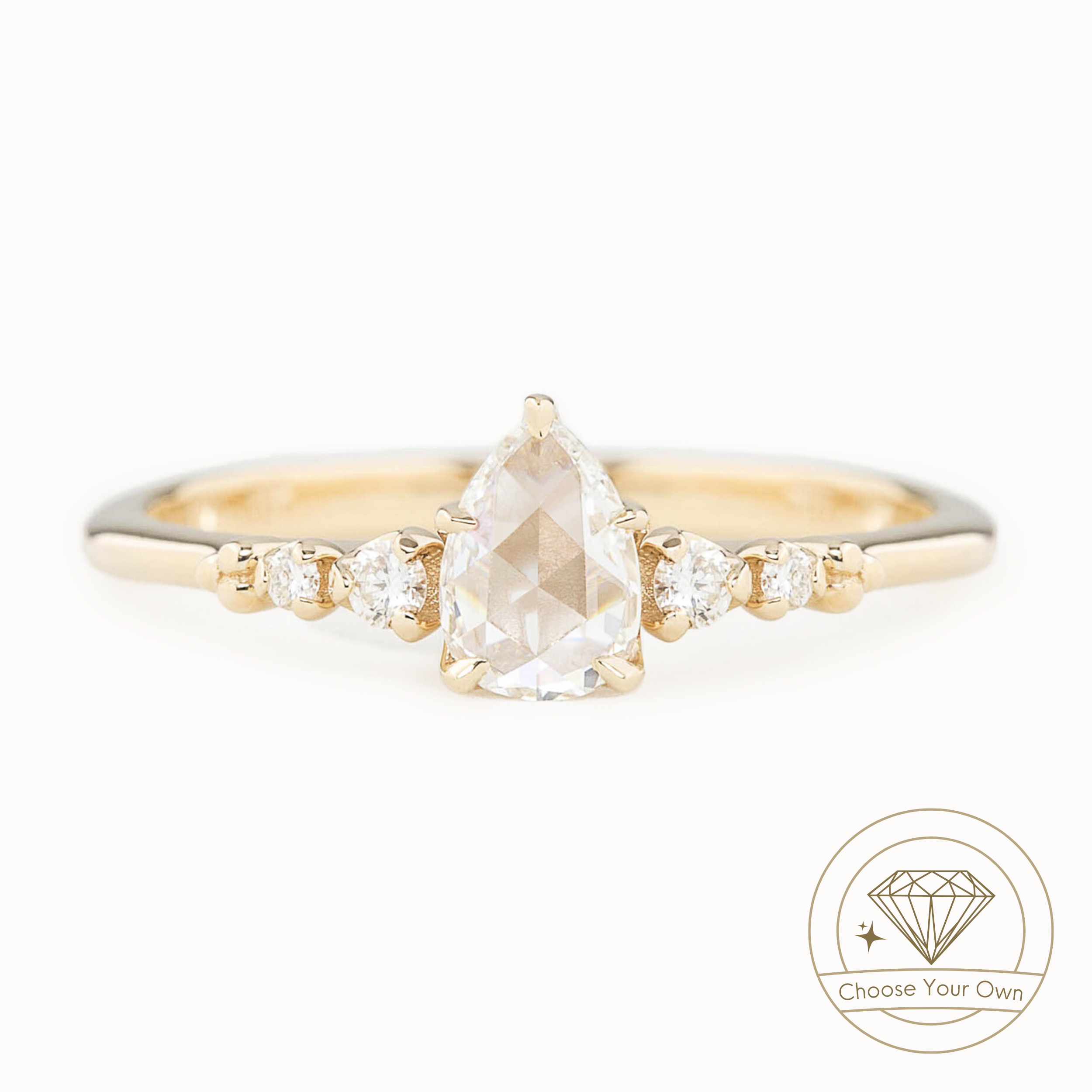 Estel Fleur Pear Cut Diamond Ring