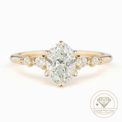Estel Fleur Oval Diamond Ring