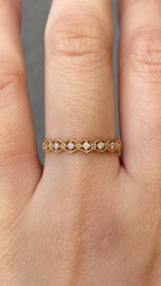 ミグレイン ヘキサゴン エタニティ リング Milgrain Hexagon Eternity Ring