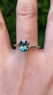 1.50ct Oval Cut Blue Green Madagascar Sapphire SO605