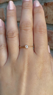 【一点物】アリスリング枠 ラウンドローズカットダイヤモンド 0.2ct