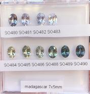 0.78ct Oval Cut Light Green Madagascar Sapphire SO484