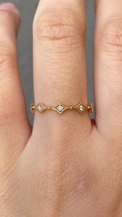 Star Diamond Half Eternity Ring