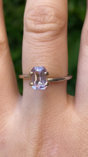 1.45ct Emerald Cut Light Purple Madagascar Sapphire SF516