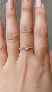 Stella Hexagon Round Diamond Ring