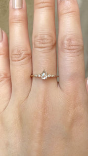 Estel Fleur Pear Cut Diamond Ring