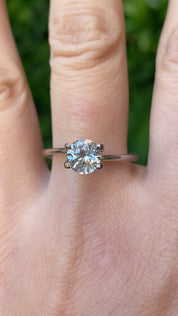 1.42ct Round Cut Faint Blue Montana Sapphire SR413