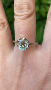 2.14ct Oval Cut Light Green Srilanka Sapphire SO612