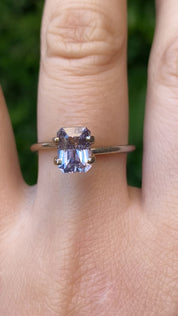 1.62ct Emerald Cut Lavender Blue Madagascar Sapphire SF519