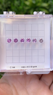 0.30ct Calibrated Round Madagascar Pink Sapphire (4.0mm)