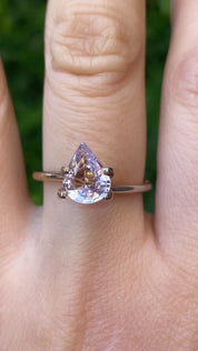 1.63ct Pear Cut Light Pink Purple Madagascar Sapphire SF537