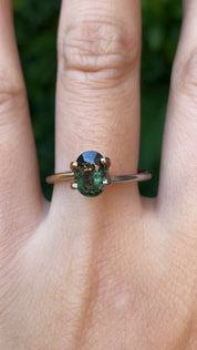 1.53ct Oval Cut Green Madagascar Sapphire SO571