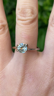 1.49ct Round Cut Light Green Montana Sapphire SR414