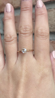 【一点物】アリスリング枠 ラウンドローズカットダイヤモンド 0.40ct