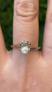 1.39ct Oval Cut Light Green Montana Sapphire SO639