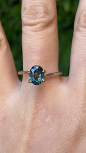 1.50ct Oval Cut Blue Green Montana Sapphire SO594