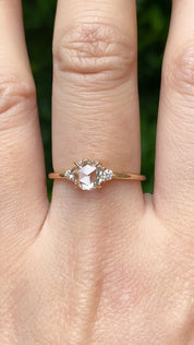 Emilie Ring, 0.50ct Round Rose Cut Diamond, 14k Yellow Gold
