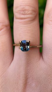 1.69ct Cushion Cut Blue Green Madagascar Sapphire SF394