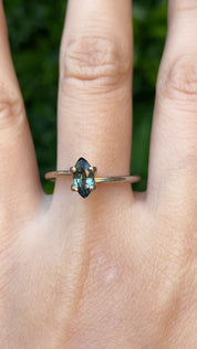 0.70ct Marquise Cut Teal Blue Madagascar Sapphire SF444