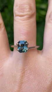 2.04ct Radiant Cut Blue Green Madagascar Sapphire SF497