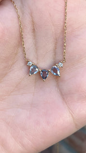 Gloria Necklace, Sapphire and Diamond