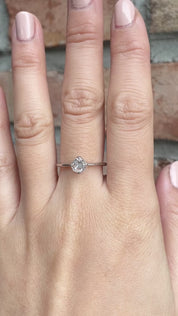 【一点物】アリスリング枠 ラウンドローズカットダイヤモンド 0.40ct