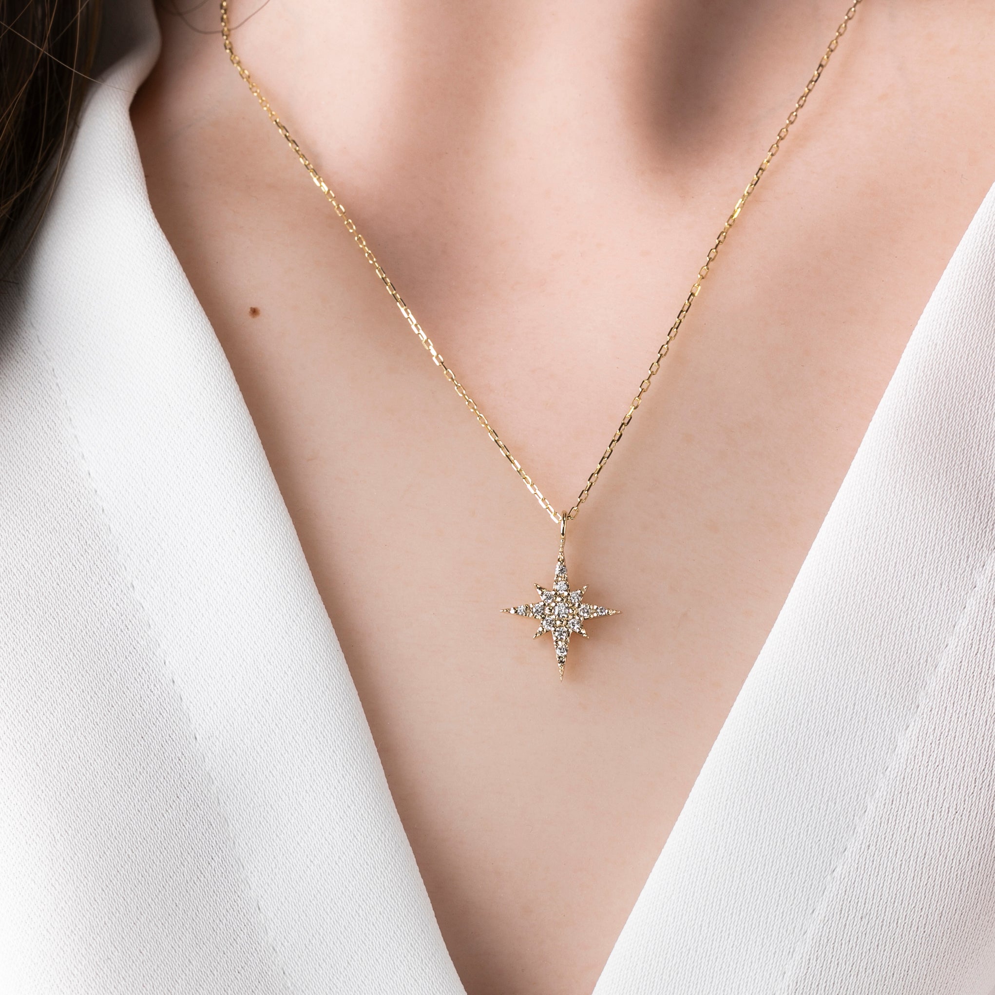 Starburst Diamond Pave Necklace