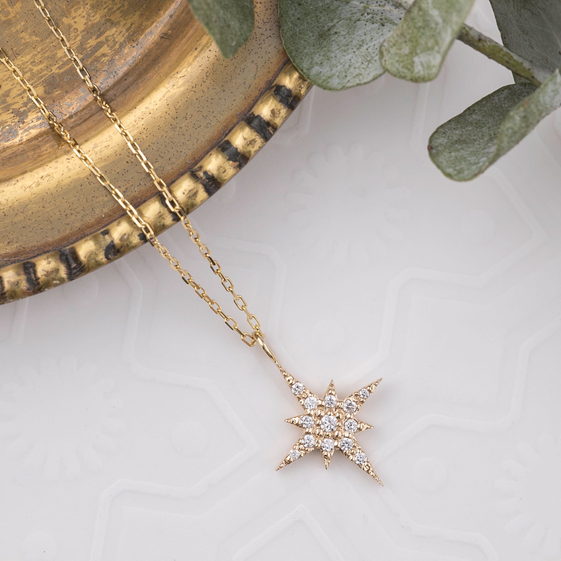 Starburst Diamond Pave Necklace