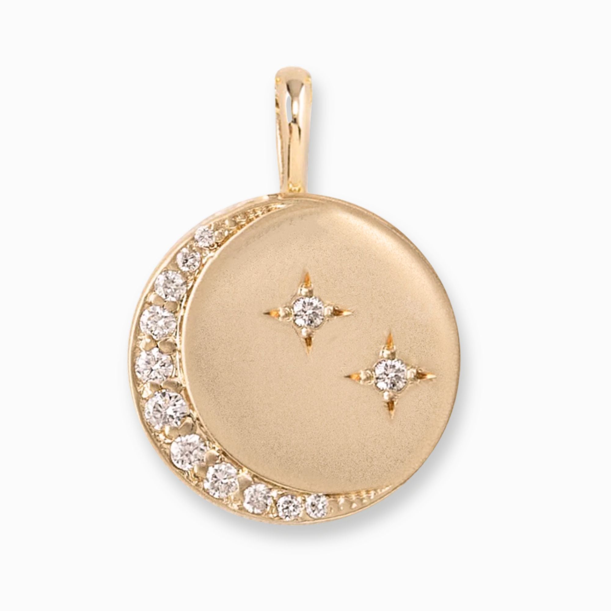Crescent Moon & Star Diamond Charm – Envero