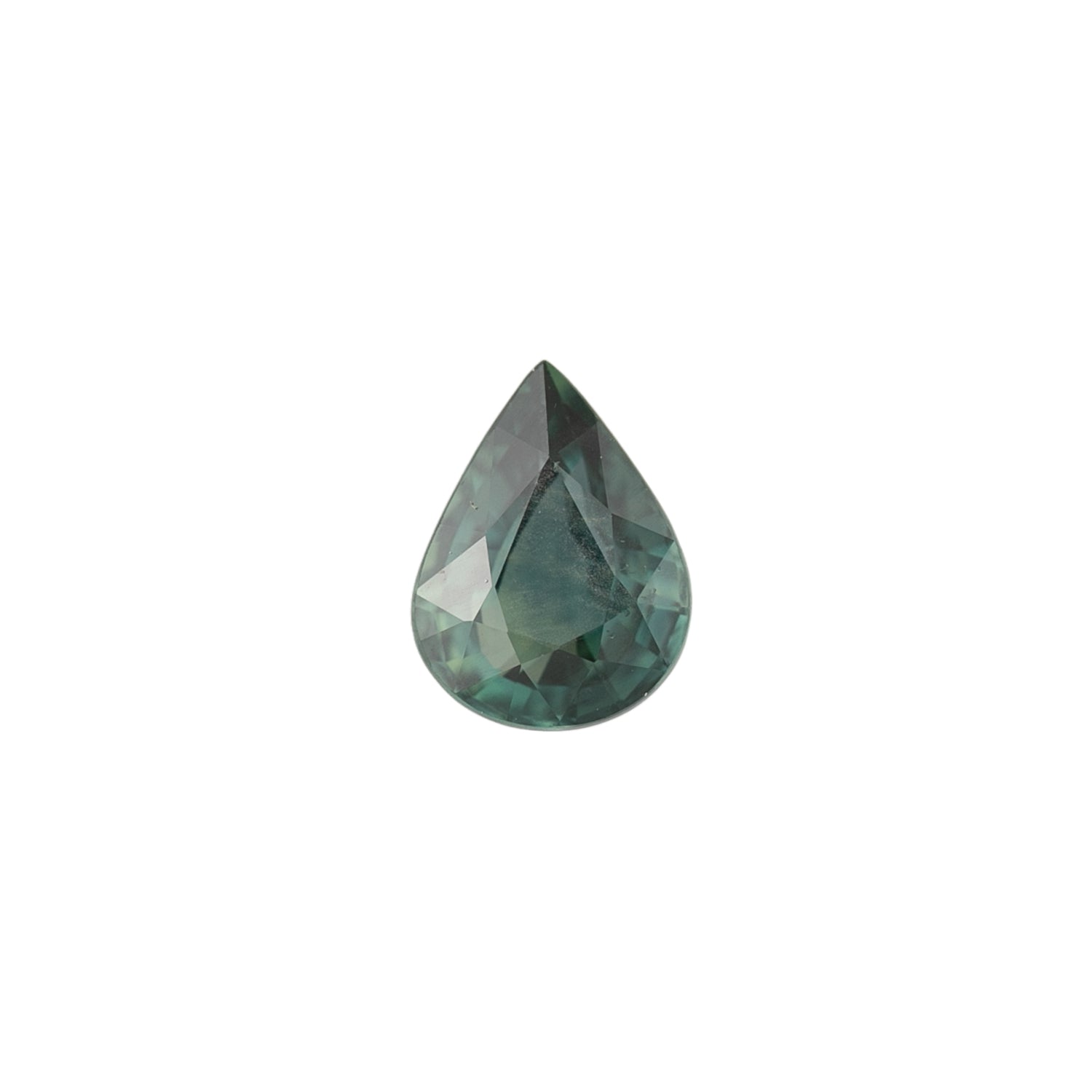 1.46ct Pear Cut Peacock Green Madagascar Sapphire SF429