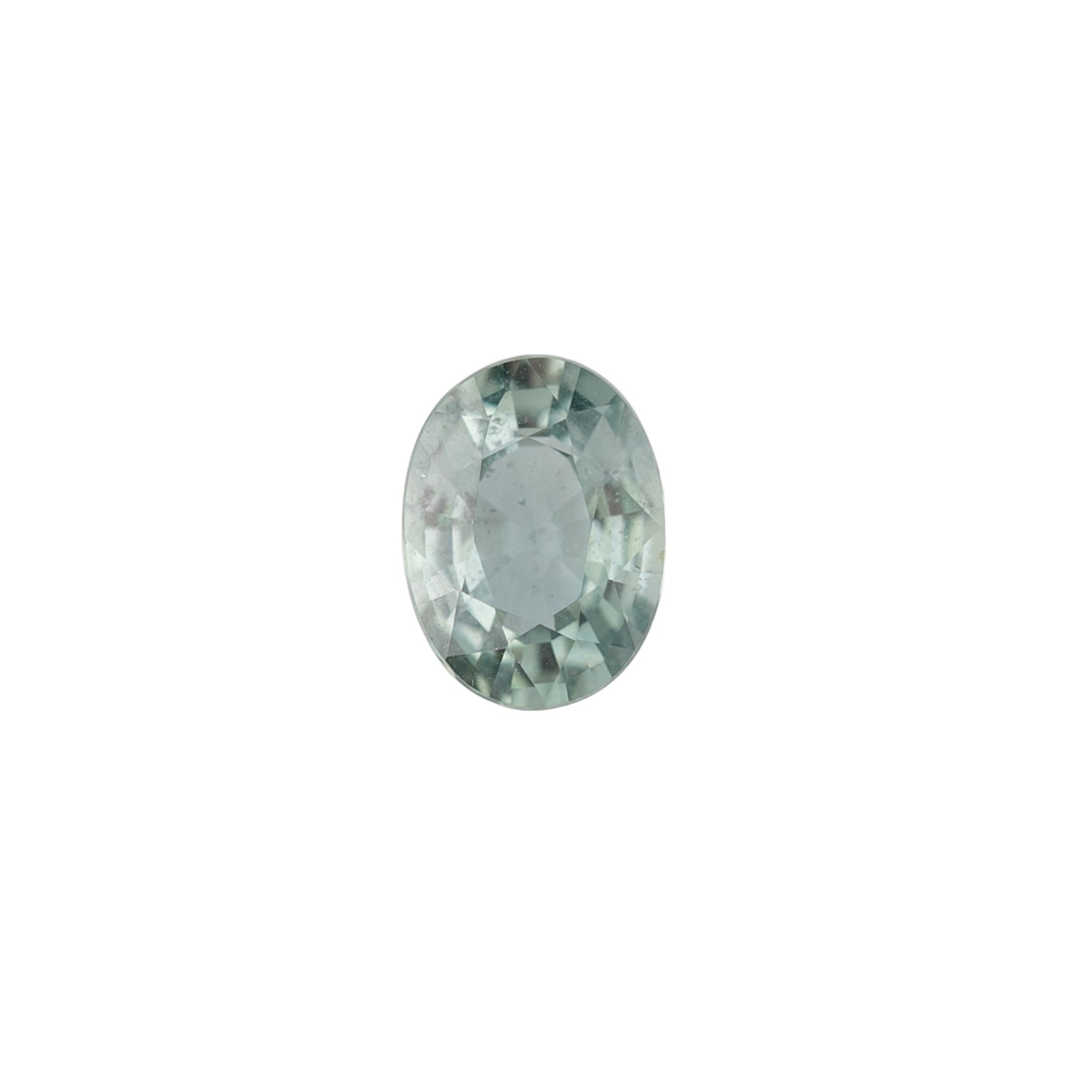 1.47ct Oval Cut Light Green Madagascar Sapphire SO568