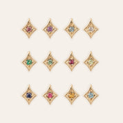 Birthstone Star Stud Earrings