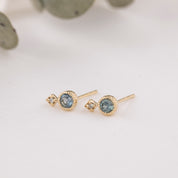 Montana Sapphire Moon & Star Stud Earrings