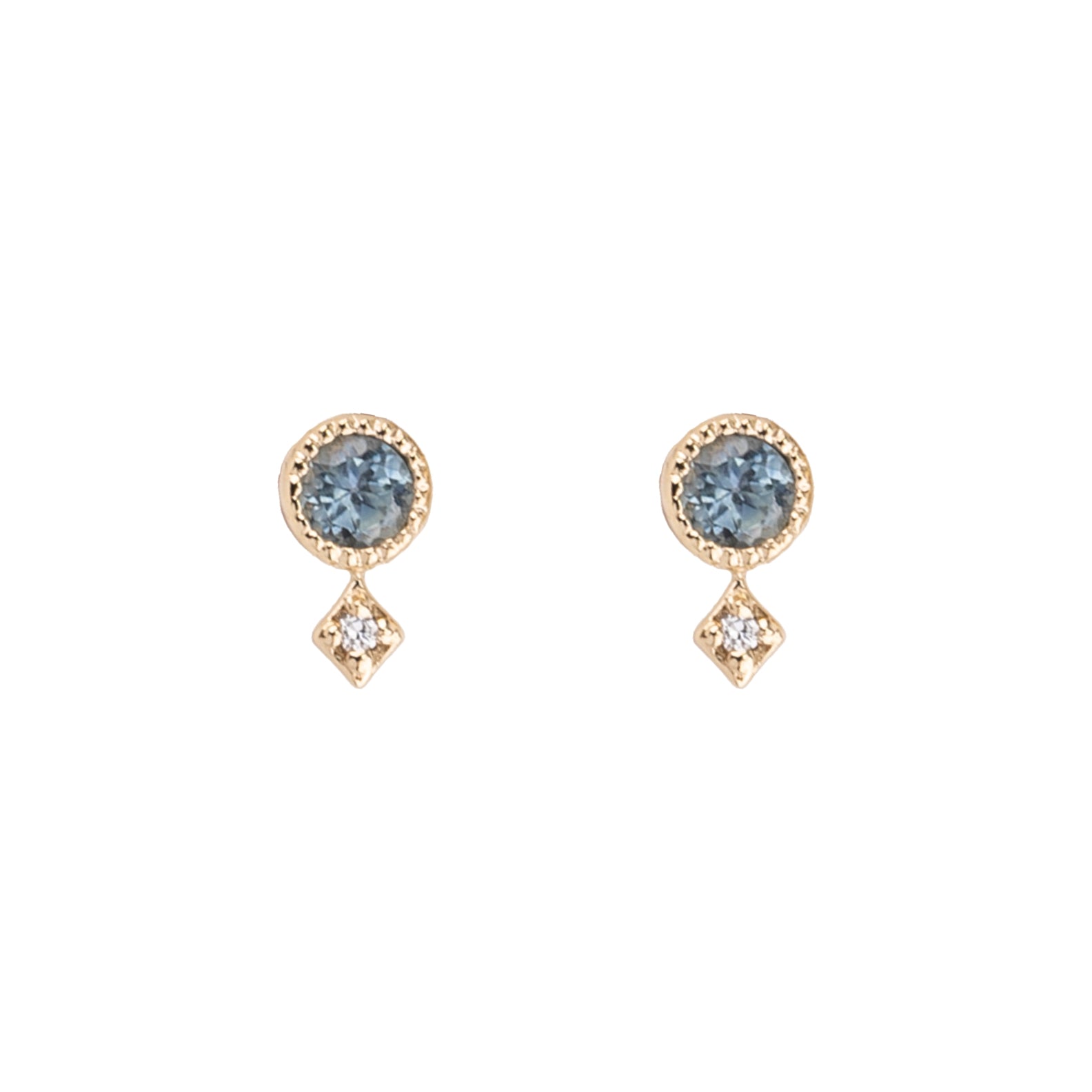Montana Sapphire Moon & Star Stud Earrings