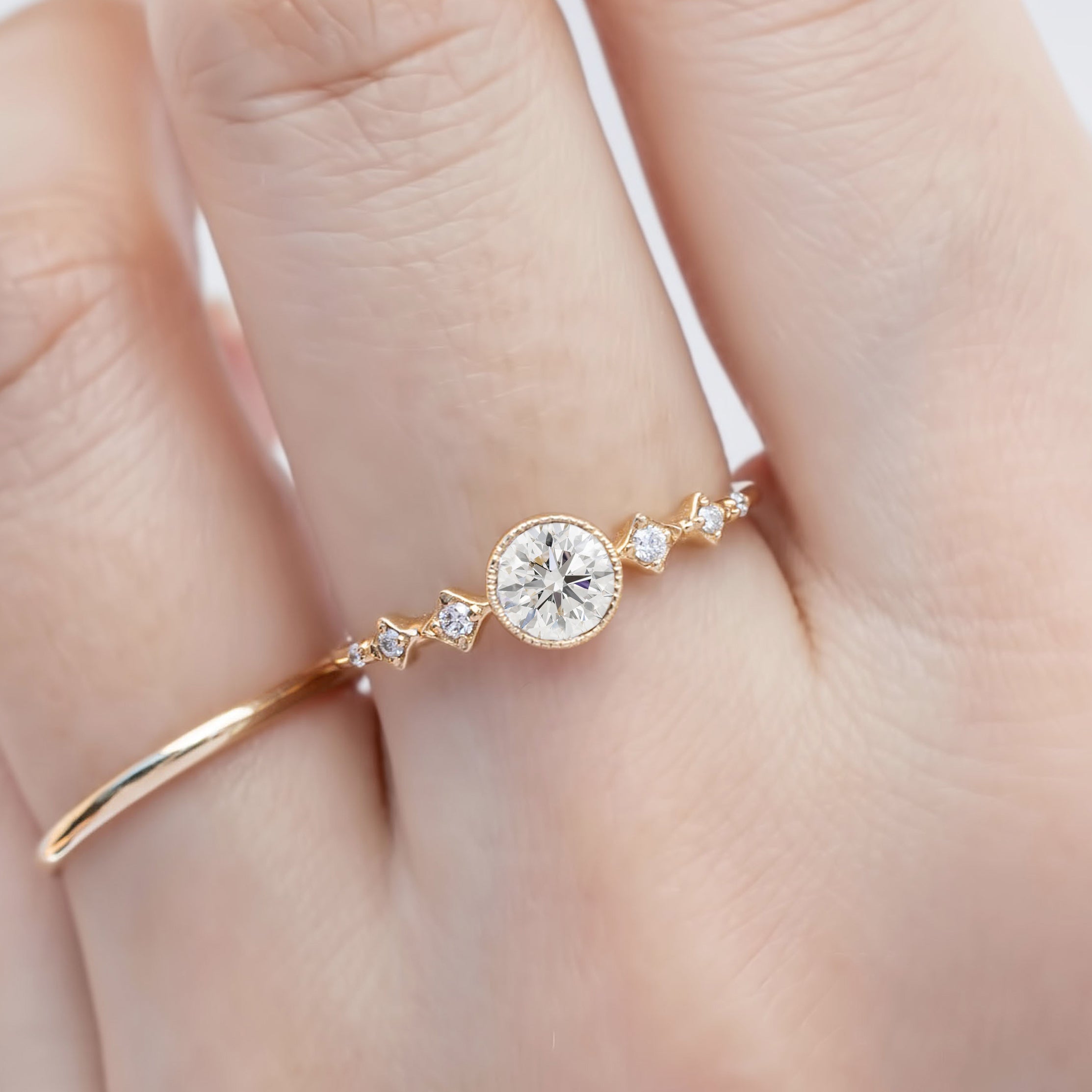 Celeste Round Diamond Ring