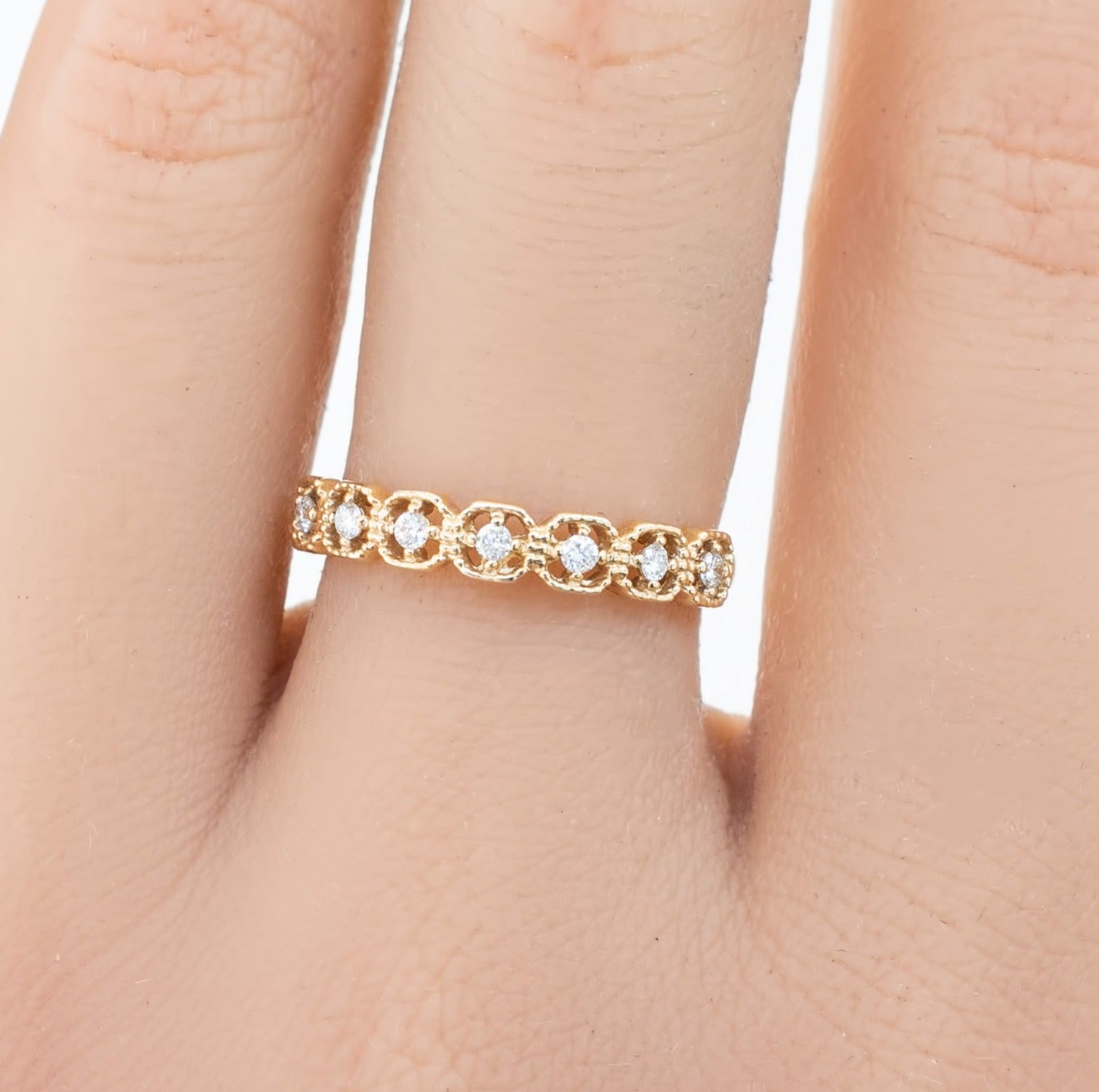 Milgrain Square Ring