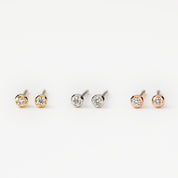Dahlia 1.5mm Birthstone Stud Earrings (for Kids)