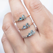 Stardust Cluster Ring, Five Stones
