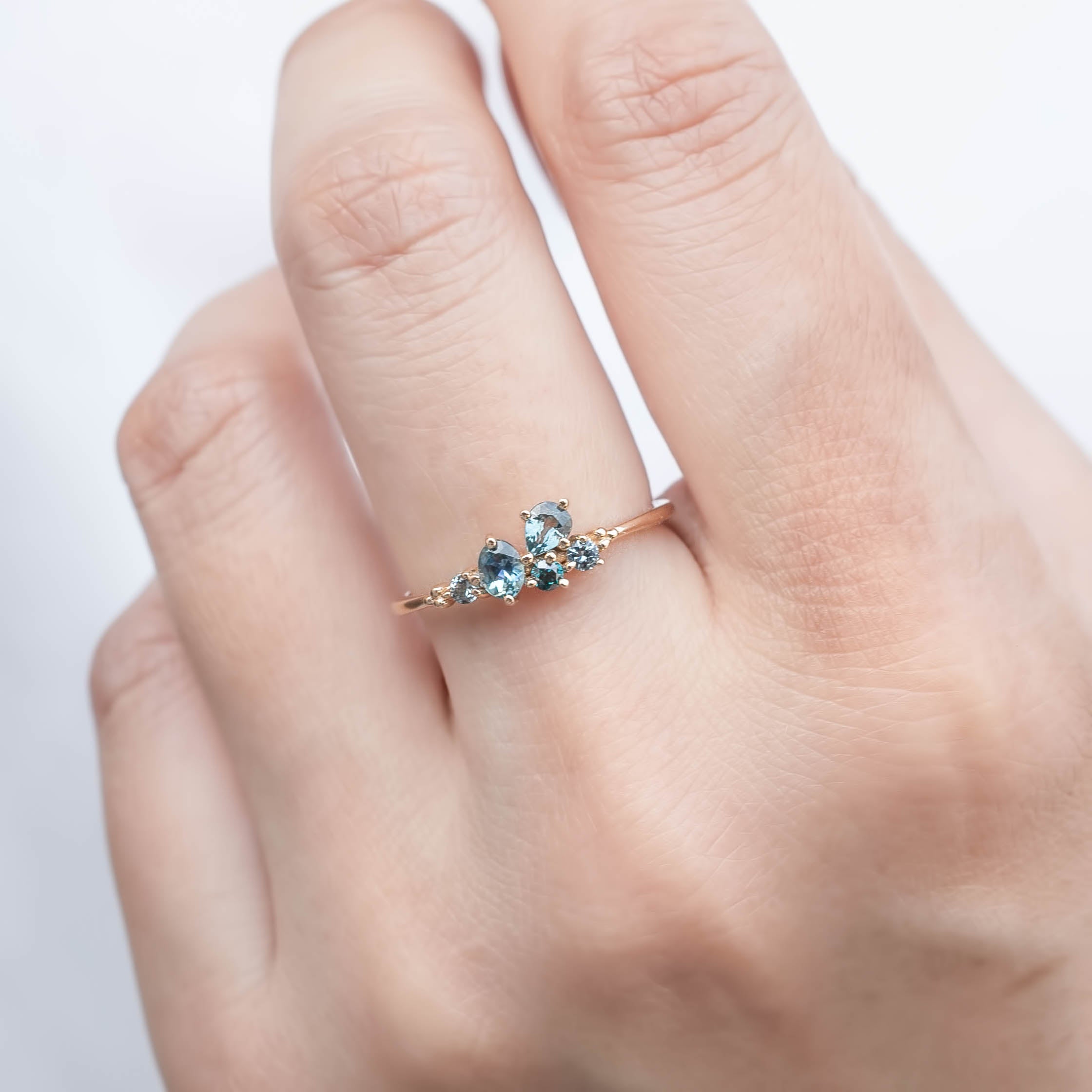 Stardust Cluster Ring, Five Stones