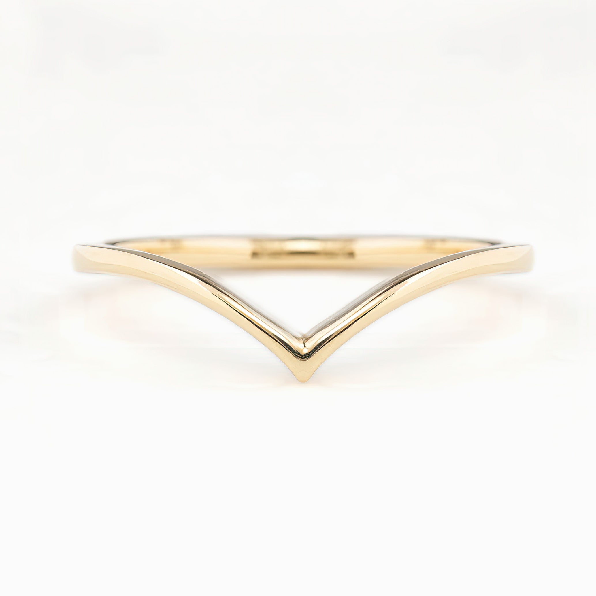 Ivy Ring with a delicate 1.5mm band, made from ethically sourced solid gold, presented on a white background