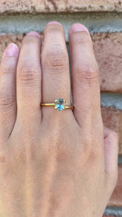 0.90ct Oval Cut Light Teal Blue Green Montana Sapphire