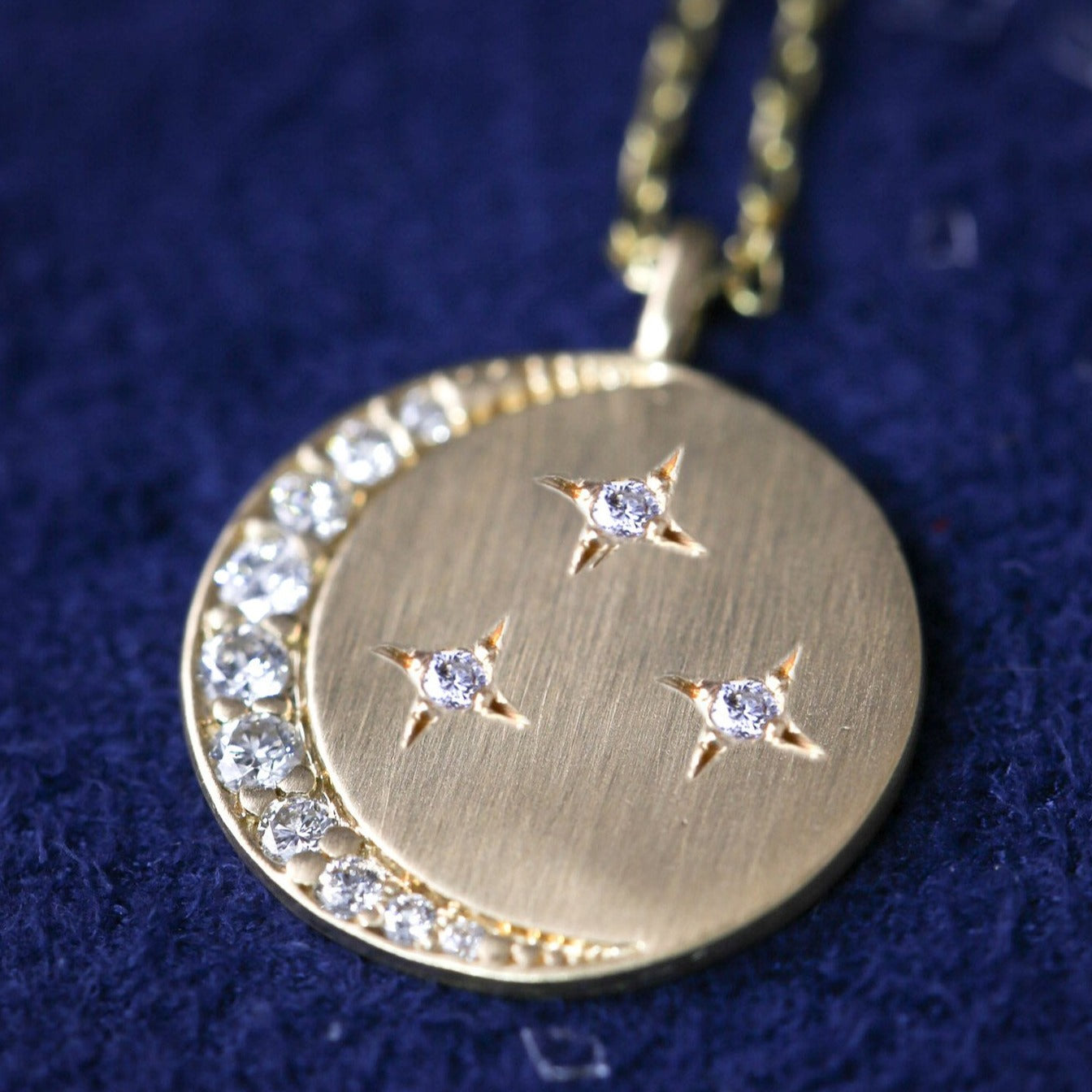 Personalized Crescent Diamond Necklace