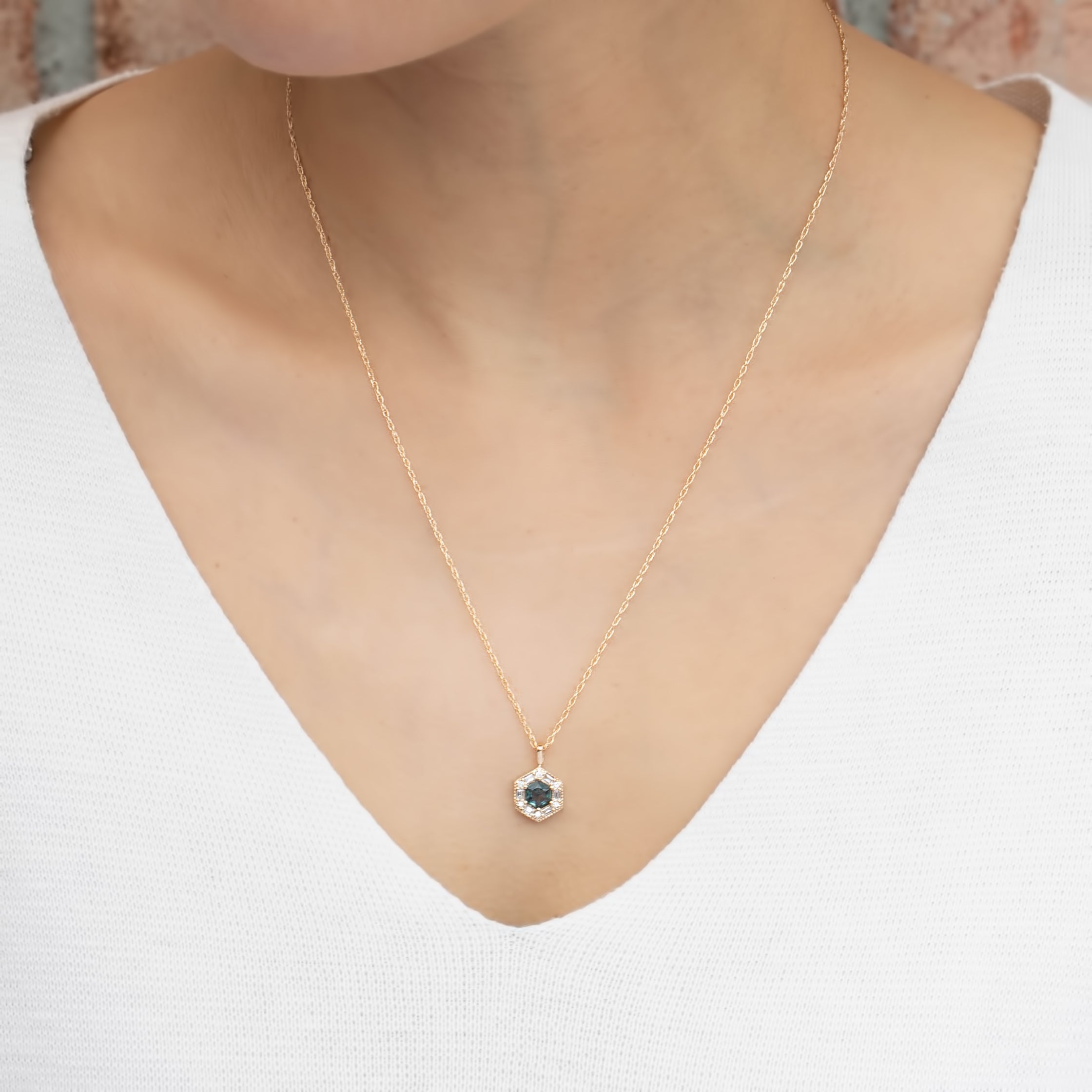 Lila Hexagon Necklace Setting