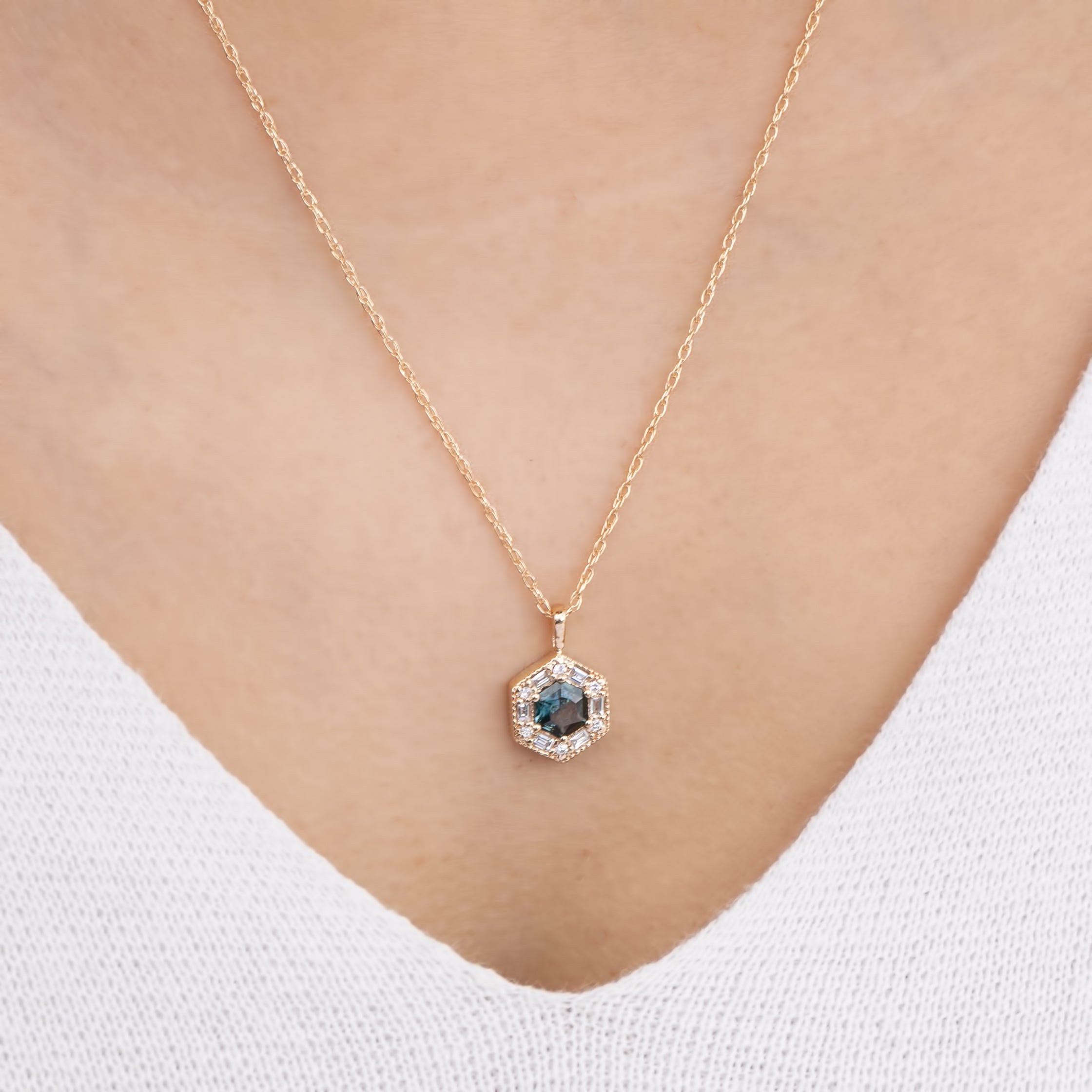 Lila Hexagon Necklace Setting