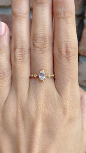 ステラリング・ホワイトサファイア・K14YG/RG/WG