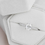 Maria Ring, GIA certified 0.70ct Oval Brilliant Cut Diamond, 14k White Gold (One of a kind)