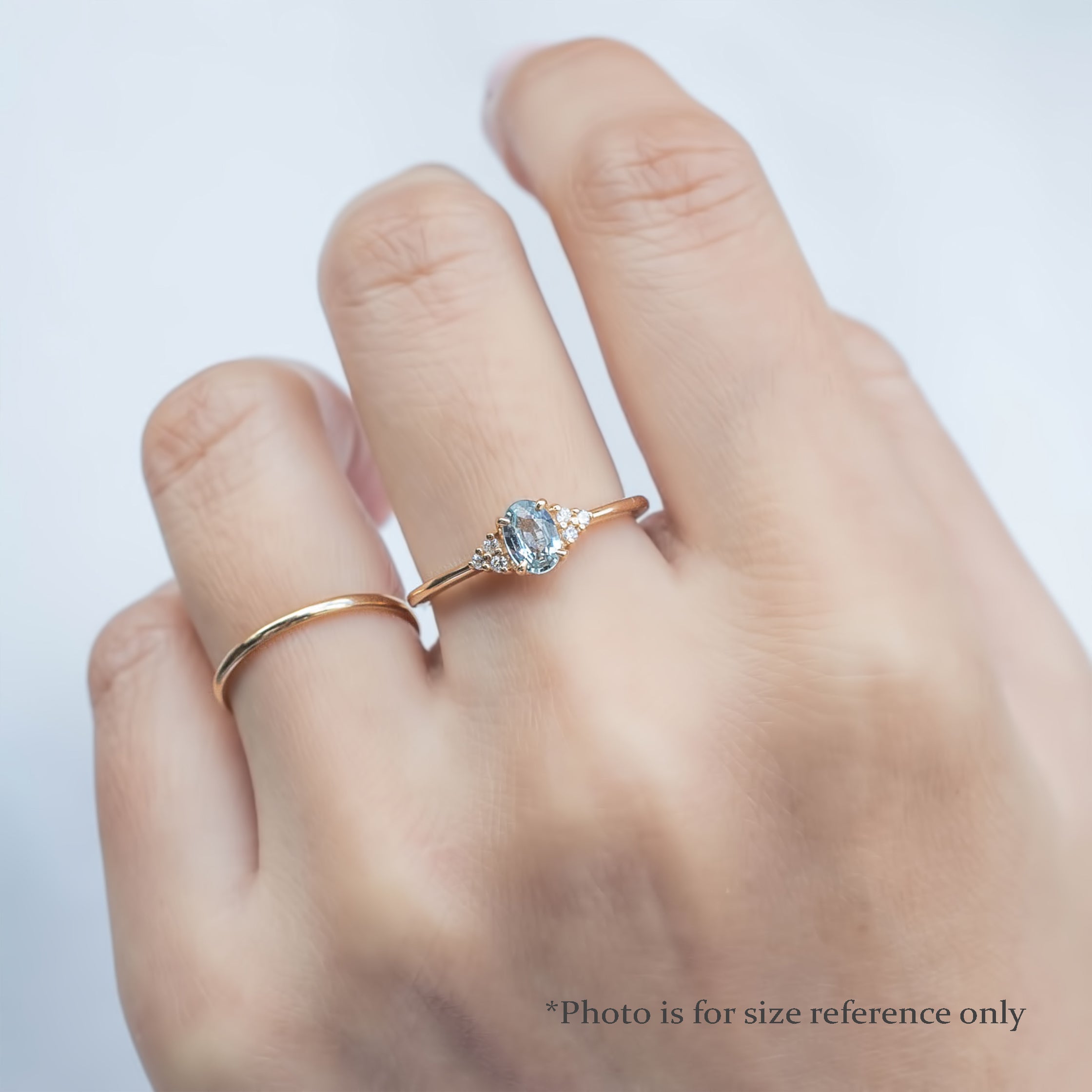 Teresa Ring, 0.50ct Blue Madagascar Sapphire, oval shape gemstone