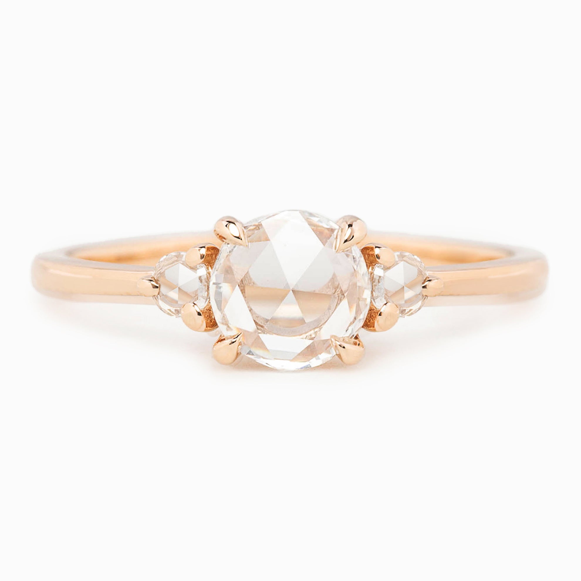Emilie Round Diamond Ring (with rose-cut sides)